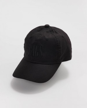 Black "BAGS" Baggu Baseball Cap | 984-YRCHZL