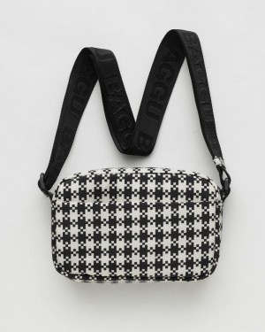 Black & White Pixel Gingham Baggu Camera | 967-ORSIMV