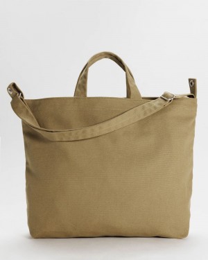 Dark Khaki Baggu Horizontal Zip Duck | 932-XVWKQA