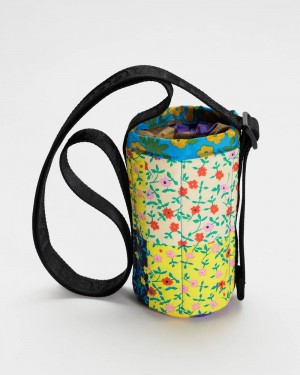 Deadstock Patchwork Baggu Puffy Water Bottle Sling | 584-GBVTCU