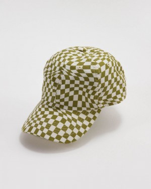 Moss Trippy Checker Baggu Baseball Cap | 190-WNBJRU