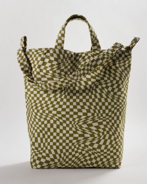 Moss Trippy Checker Baggu Duck | 189-XIOMCQ