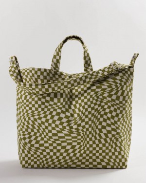 Moss Trippy Checker Baggu Horizontal Duck | 541-DZVAQT