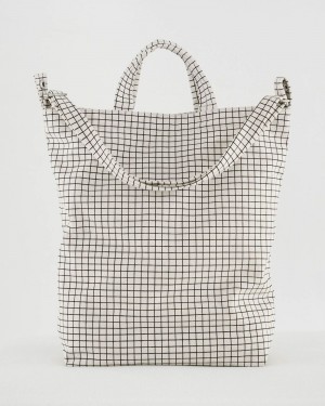 Natural Grid Baggu Duck | 597-FIKBCE