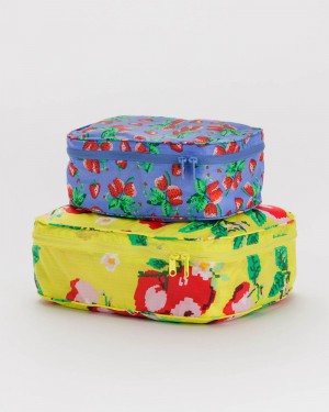 Needlepoint Fruit Baggu Packing Cube Set | 352-SFXZVJ