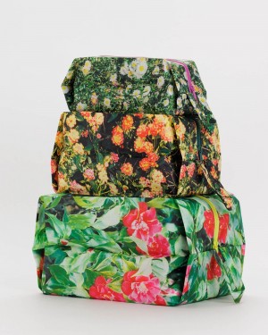 Photo Florals Baggu 3D Zip Set | 082-UIRAMX