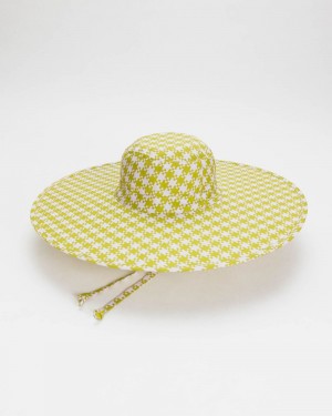 Pink Pistachio Pixel Gingham Baggu Packable Sun | 860-NQUVRK