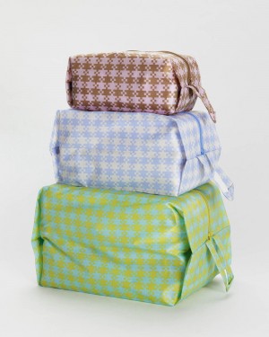 Pixel Gingham Baggu 3D Zip Set | 894-HPFTOW