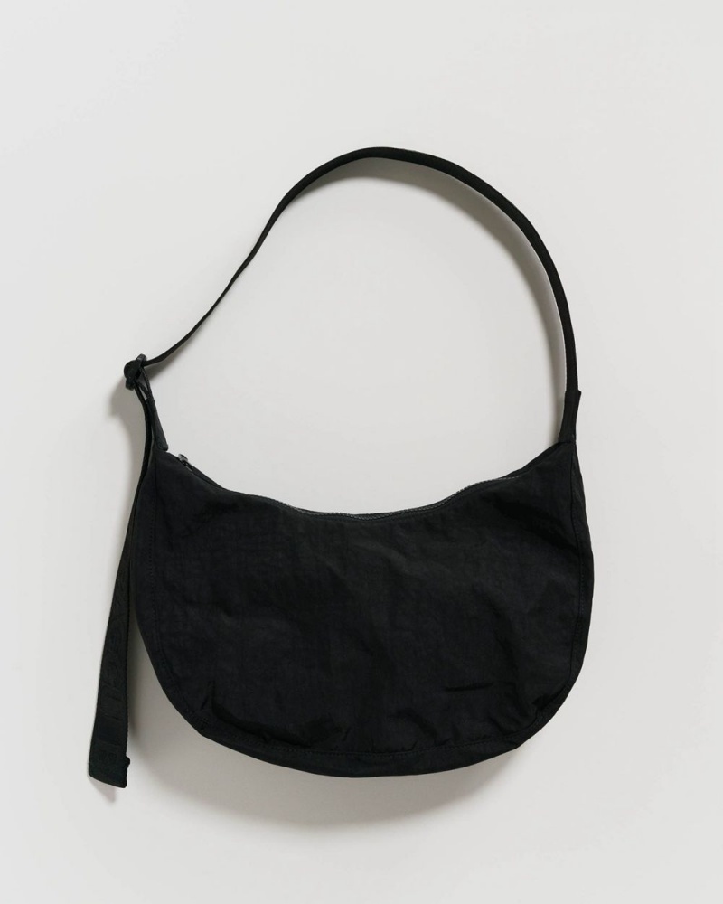 Black Baggu Medium Nylon Crescent | 065-OLNVPZ