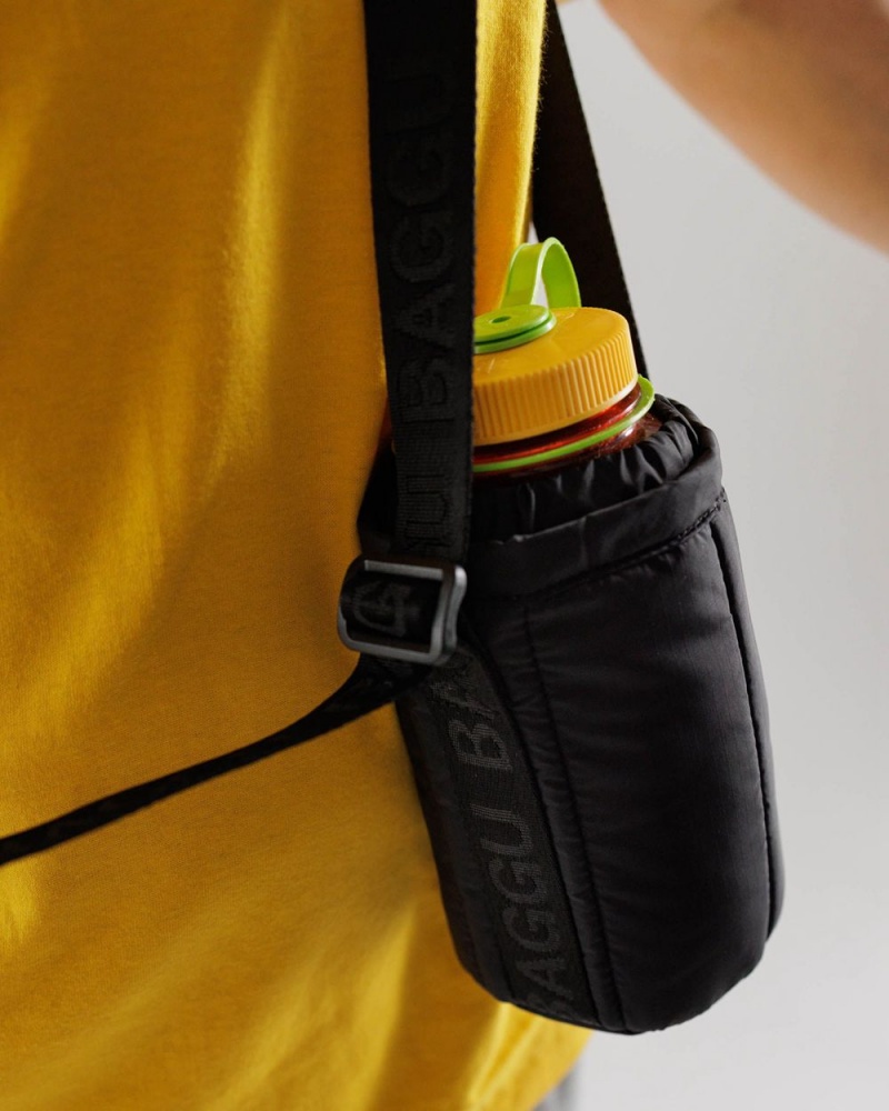 Black Baggu Puffy Water Bottle Sling | 913-VWXPRI