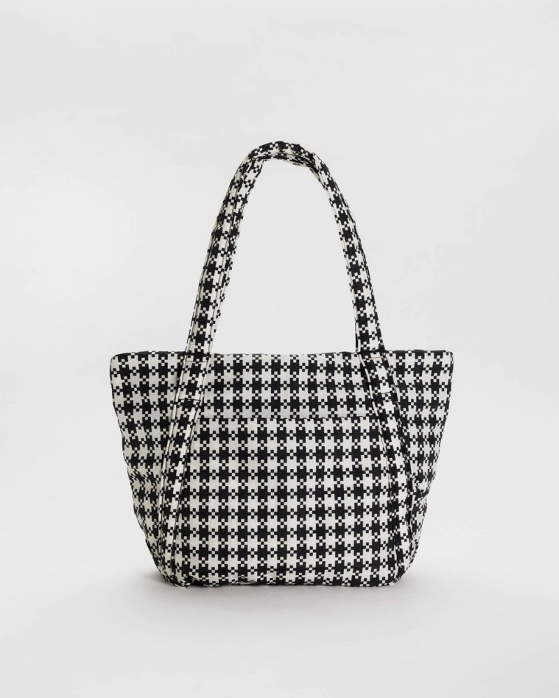 Black & White Pixel Gingham Baggu Mini Cloud | 675-UGFOIT