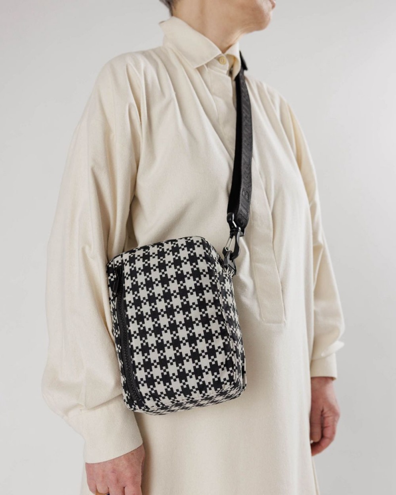 Black & White Pixel Gingham Baggu Sport | 269-VEAJPU