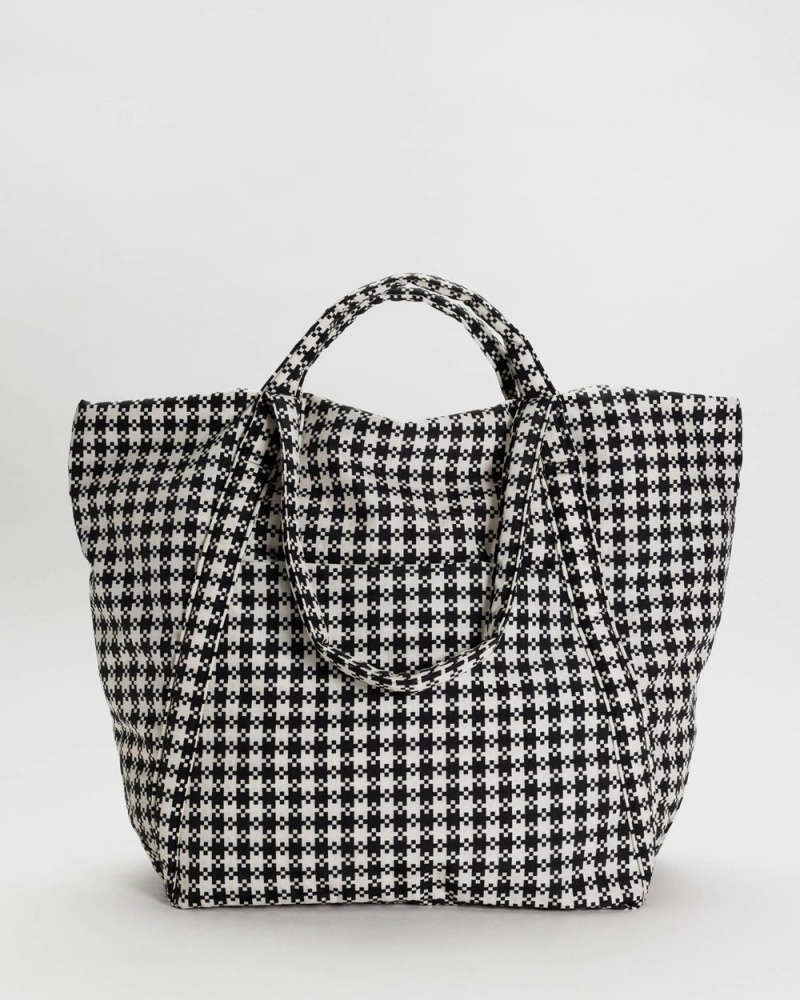 Black & White Pixel Gingham Baggu Travel Cloud | 264-TSUDZY