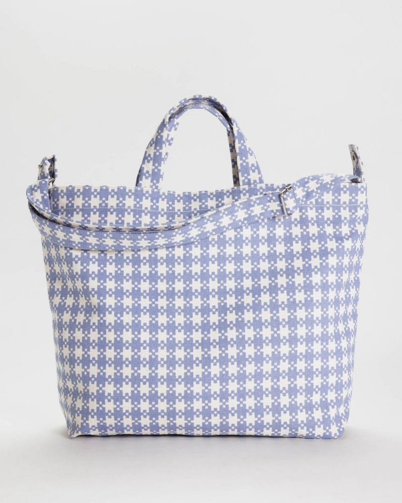 Blue Pixel Gingham Baggu Horizontal Zip Duck | 638-DKAMHN