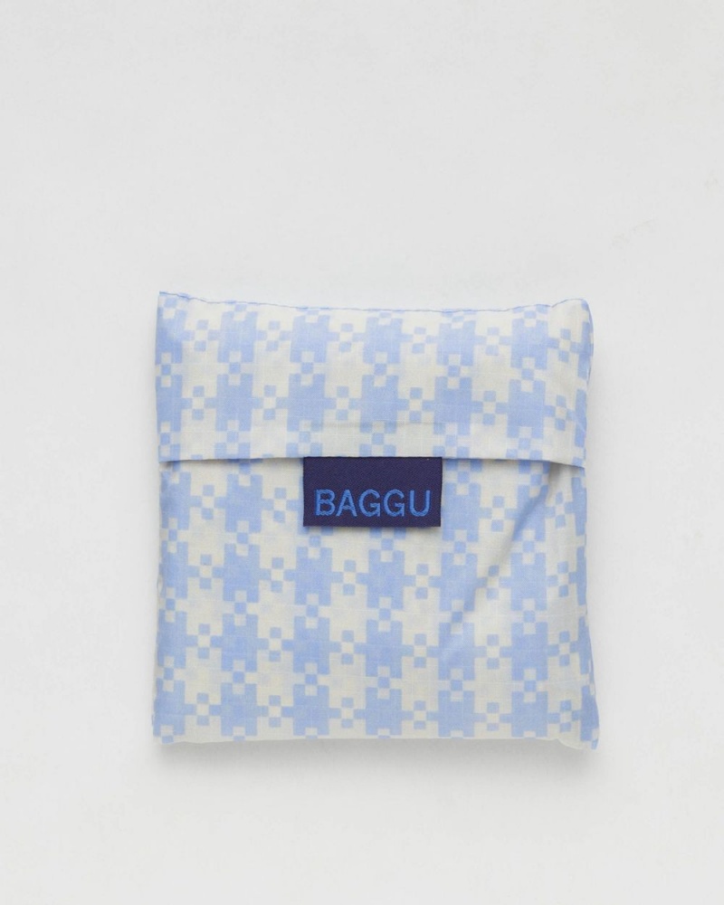 Blue Pixel Gingham Baggu Standard | 134-UBEDMR