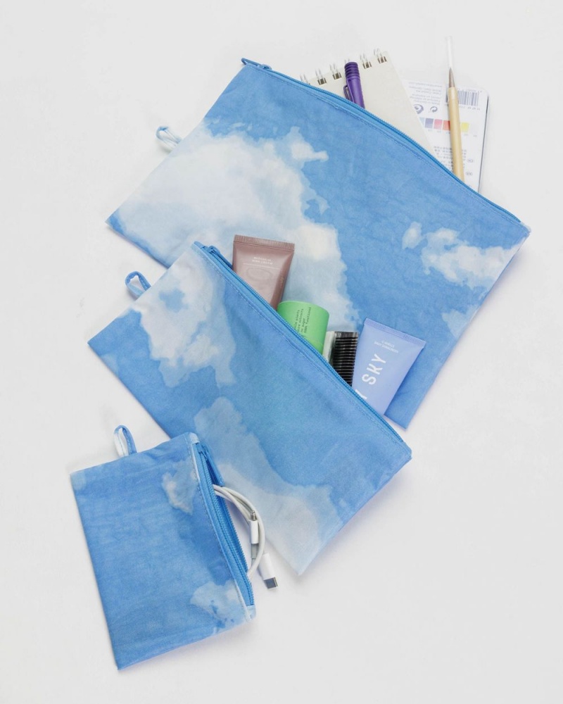 Clouds Baggu Flat Pouch Set | 379-CYUQZR