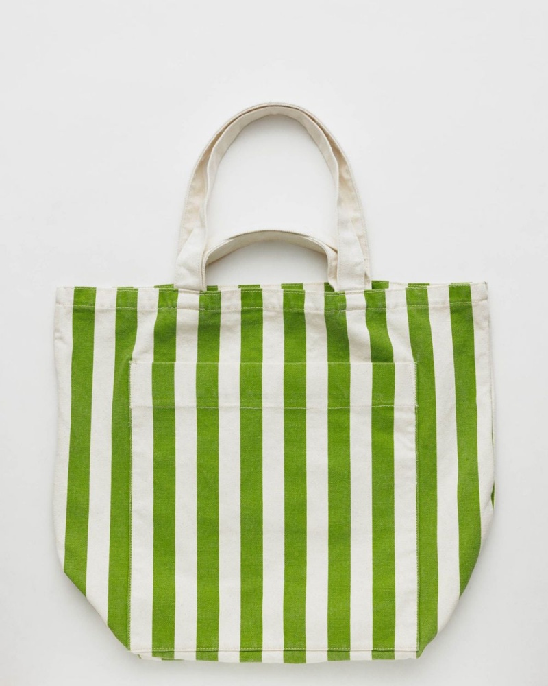 Green Awning Stripe Baggu Giant Pocket | 691-MKAHRE