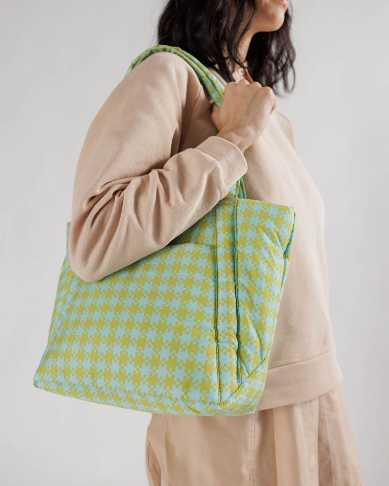 Mint Pixel Gingham Baggu Puffy Mini | 168-WBHVSK