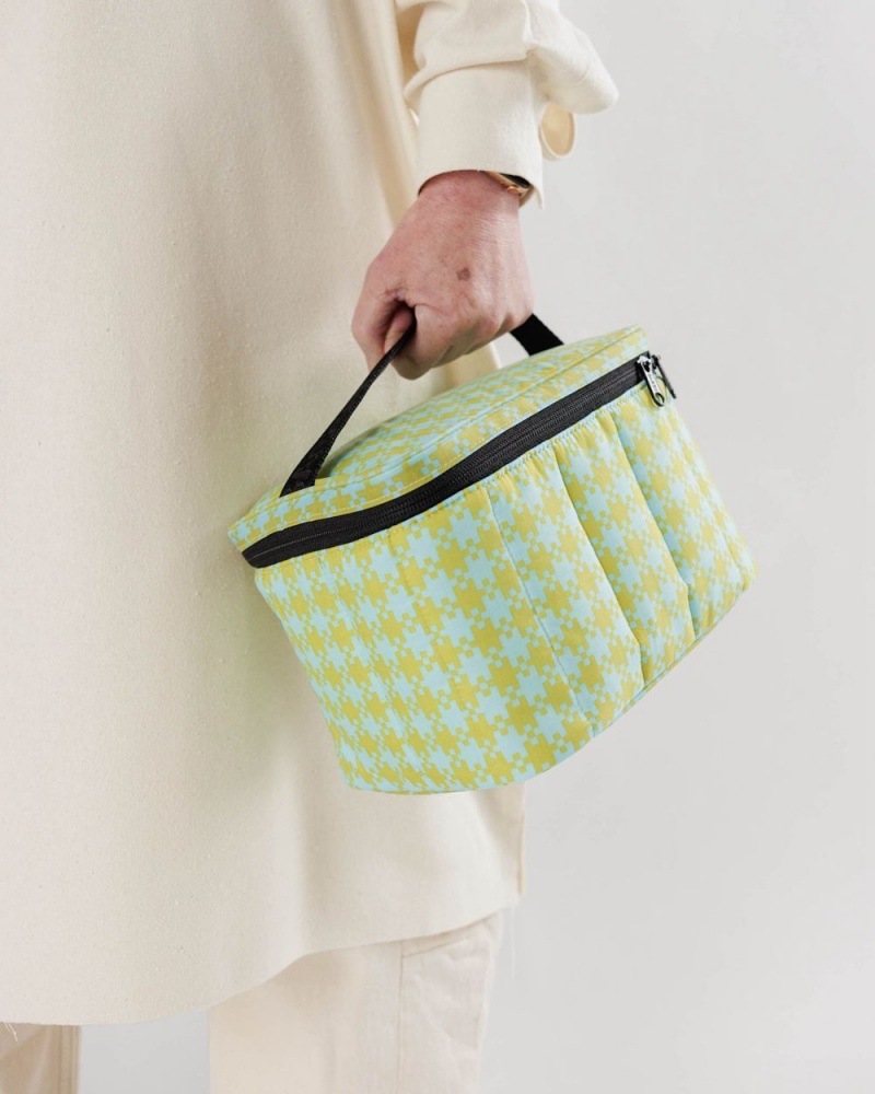 Mint Pixel Gingham Baggu Puffy | 694-FHDXTU