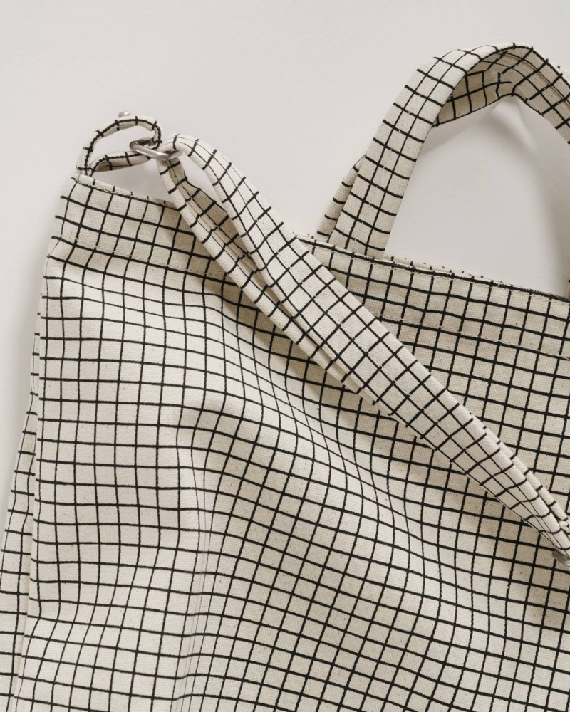 Natural Grid Baggu Horizontal Duck | 156-CYQWIK