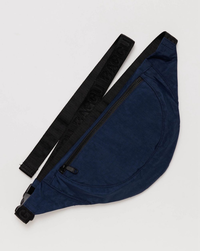 Navy Baggu Crescent Fanny Pack | 278-JZXTEB