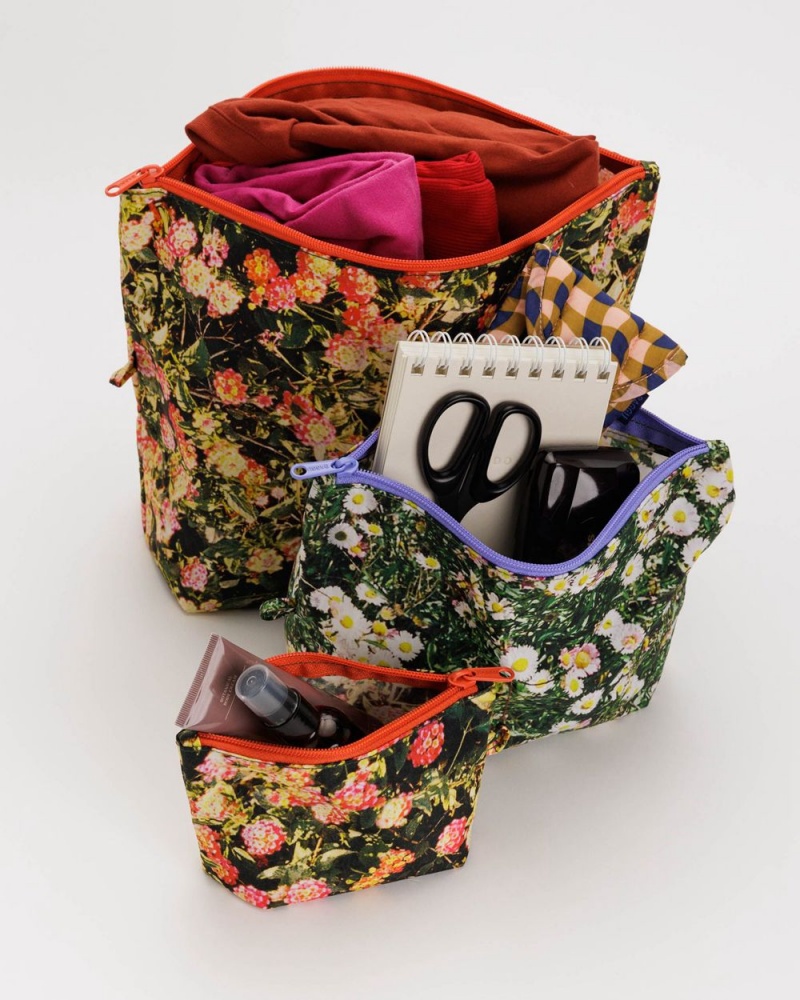 Photo Florals Baggu Go Pouch Set | 781-RMVJCW