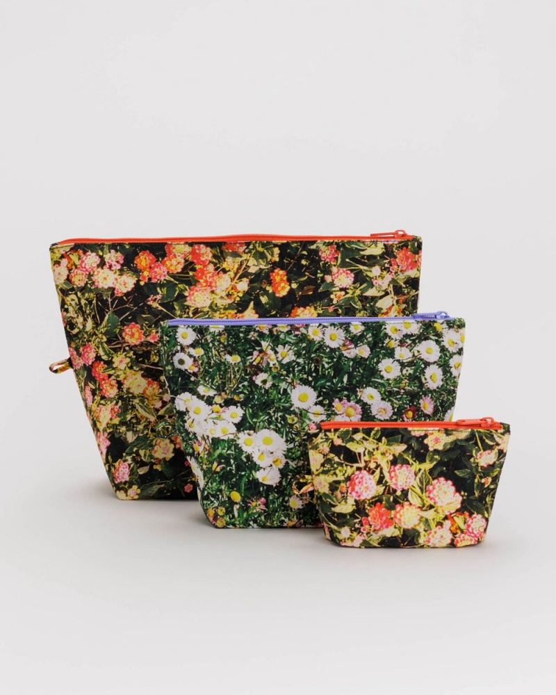 Photo Florals Baggu Go Pouch Set | 781-RMVJCW