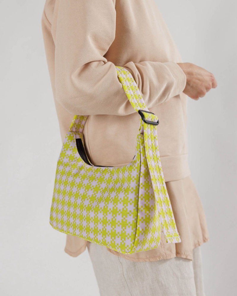 Pink Pistachio Pixel Gingham Baggu Mini Nylon | 281-FQPXCB