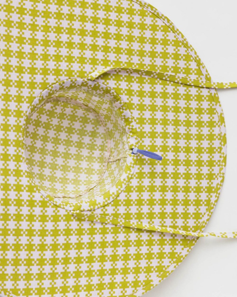 Pink Pistachio Pixel Gingham Baggu Packable Sun | 860-NQUVRK