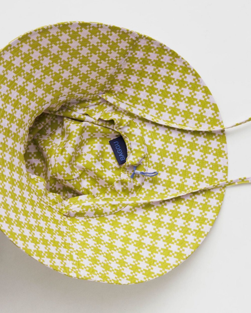 Pink Pistachio Pixel Gingham Baggu Soft Sun | 305-KJIEOB