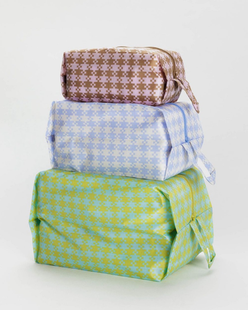 Pixel Gingham Baggu 3D Zip Set | 968-JNMCLE