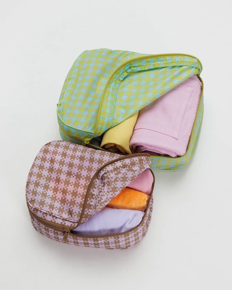 Pixel Gingham Baggu Packing Cube Set | 018-CQNFGZ