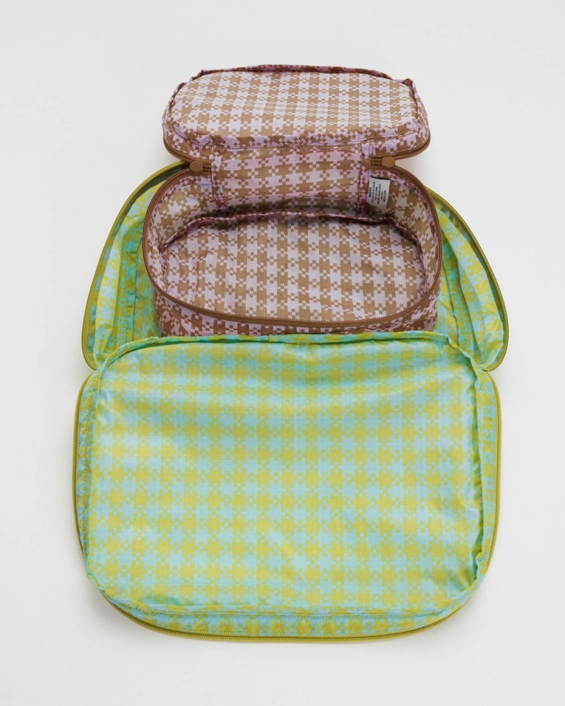 Pixel Gingham Baggu Packing Cube Set | 018-CQNFGZ