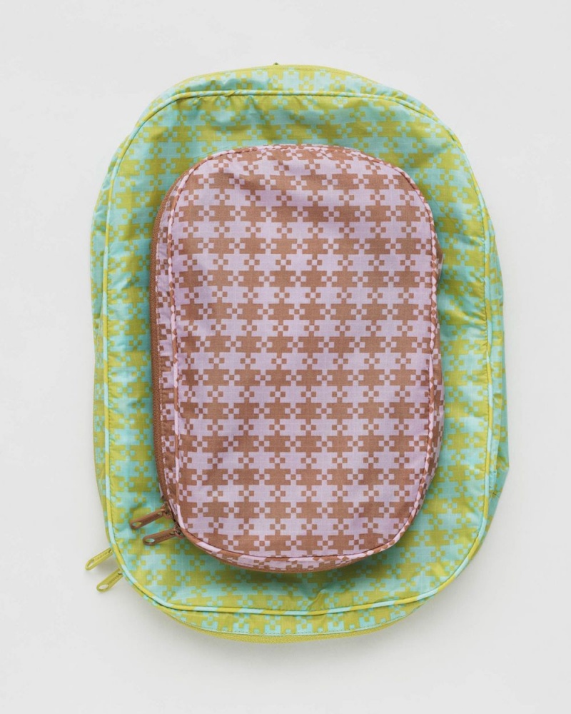 Pixel Gingham Baggu Packing Cube Set | 018-CQNFGZ