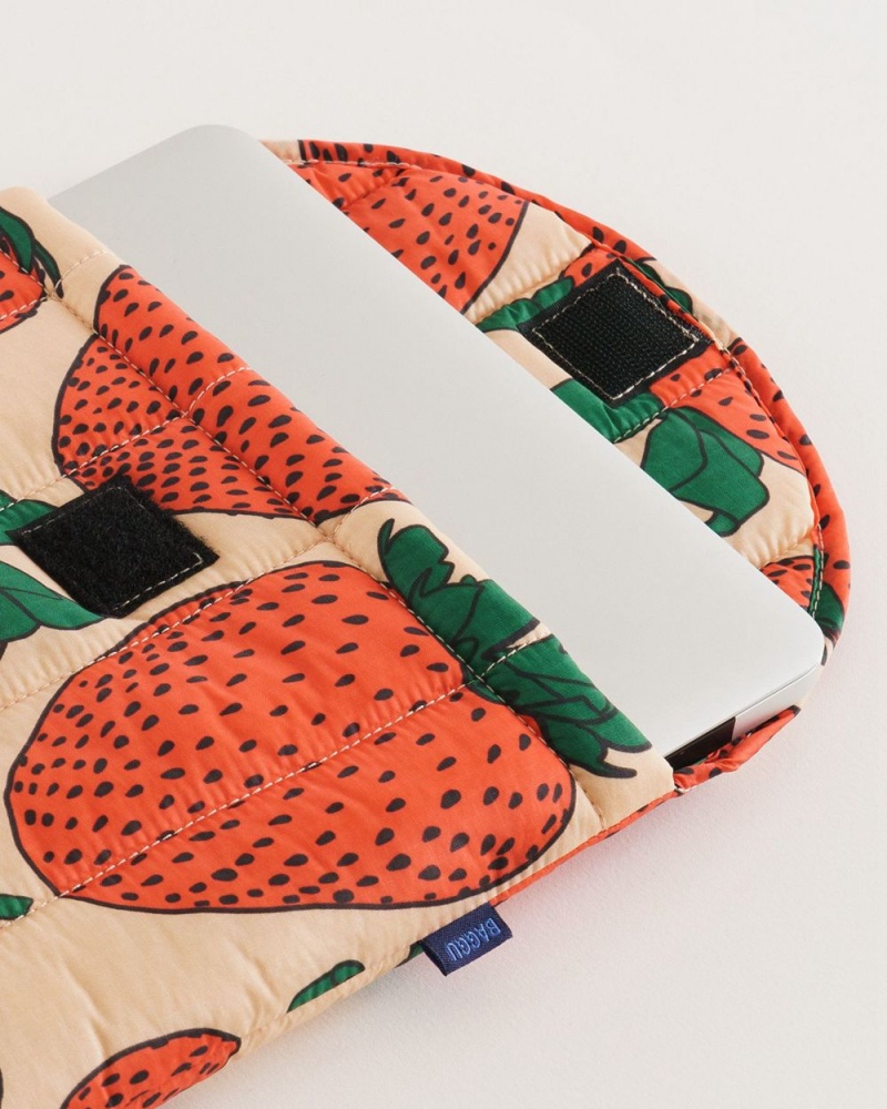 Strawberry Baggu Puffy Laptop Sleeve 13