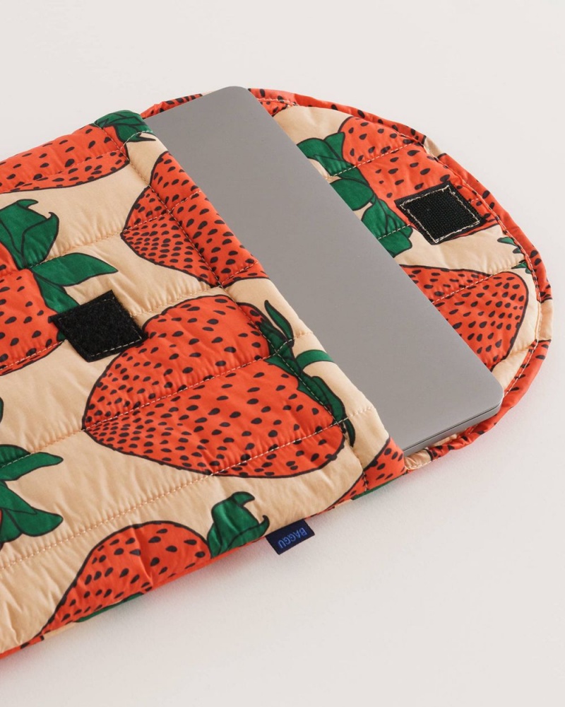 Strawberry Baggu Puffy Laptop Sleeve 16