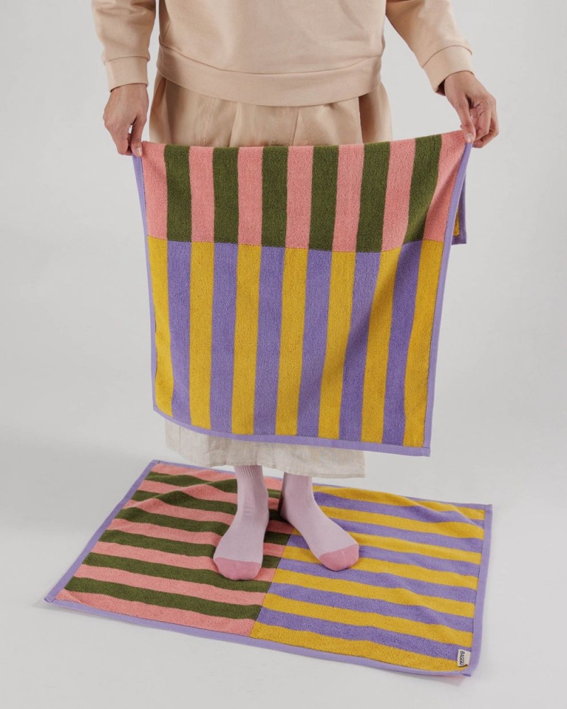 Sunset Quilt Stripe Baggu Hand Set of 2 | 647-HMONSE