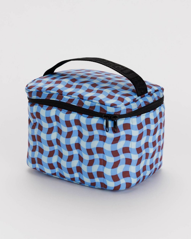 Wavy Gingham Blue Baggu Puffy | 237-JWVIUE