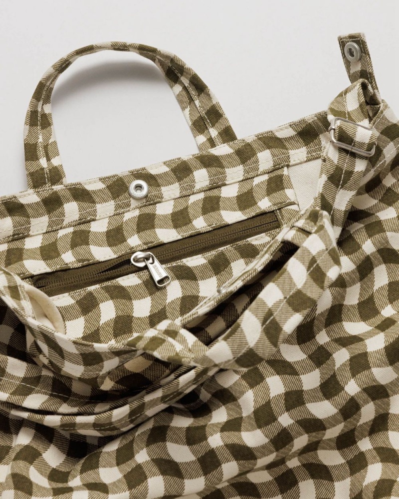 Wavy Gingham Brown Baggu Duck | 348-NEIVKT